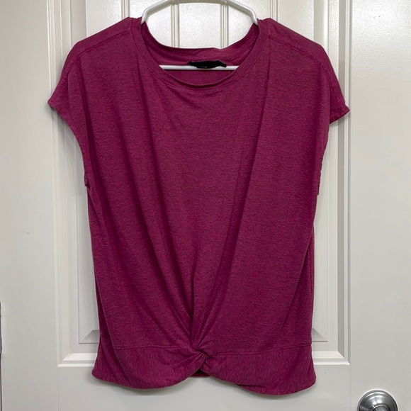 PrAna cap sleeve shirt with a twist at the bottom - Picture 1 of 5